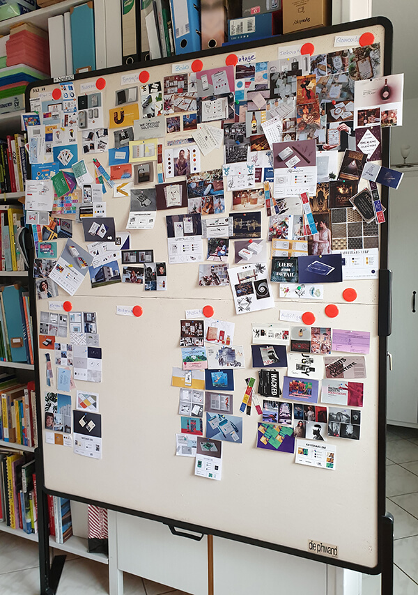 Für das Buch "Stile Looks" hatte ich eine große Pinnwand mit allen Inspirationen