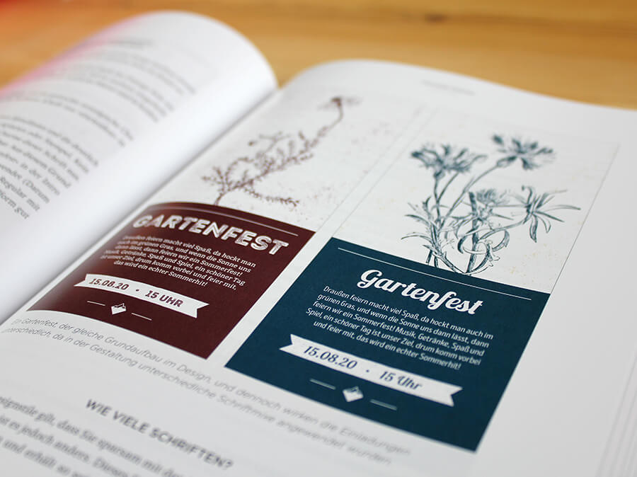 Buch Vorstellung Stile Looks Designideen Print Web Beispiel