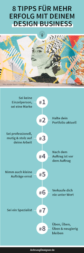 Infografik: 8 Tipps für dein erfolgreiches Design Business