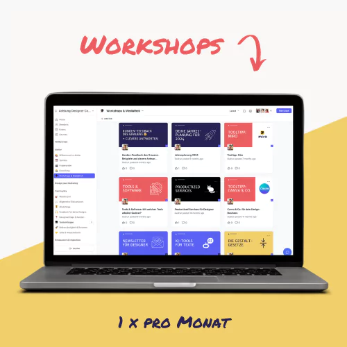 Achtung Designer Atelier - Monatliche Workshops zu Designthemen