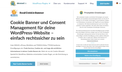 real cookie banner screenshot